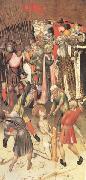 MARTORELL, Bernat (Bernardo) Two Scenes from the Legend of ST.George The Flagellation The Saint Dragged through the City (mk05) oil